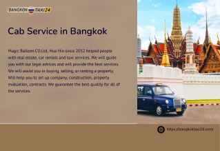 Top-Rated Cab Service in Bangkok - Convenient & Affordable
