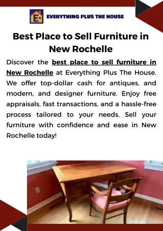 Best Place to Sell Furniture in New Rochelle – Trusted & Convenient