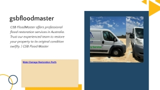 Quick Response Flood Damage Restoration | GSB Flood Master