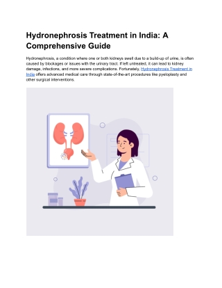 Hydronephrosis Treatment in India_ A Comprehensive Guide