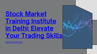 stock market training institute in delhi