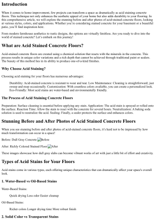 Stunning Before and After Photos of Acid Stained Concrete Floors