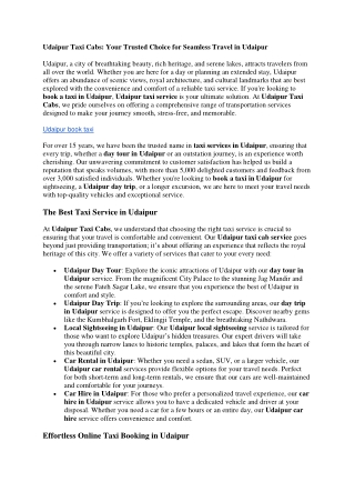 Book taxi in Udaipur | Best Car rental in Udaipur - Udaipur Taxi Cabs