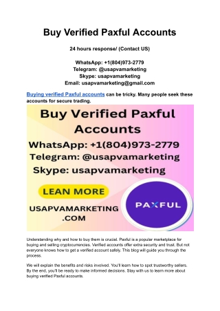 Buy Verified Paxful Accounts