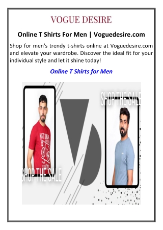 Online T Shirts For Men | Voguedesire.com