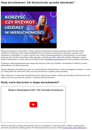 Skup nieruchomości: Jak błyskawicznie sprzedać działkę?