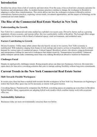 Workspace Evolution Reflecting Modern Business Practices Across Brooklyn