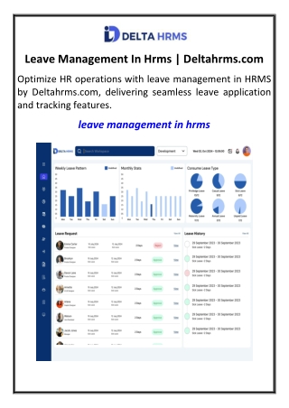 Leave Management In Hrms | Deltahrms.com