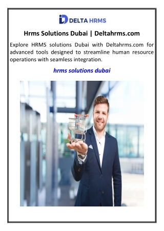 Hrms Solutions Dubai | Deltahrms.com