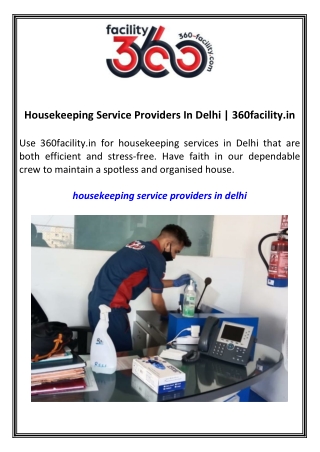 Housekeeping Service Providers In Delhi  360facility.in