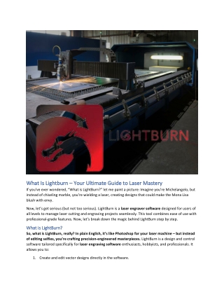What Is Lightburn