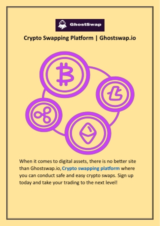 Crypto Swapping Platform Ghostswap.io