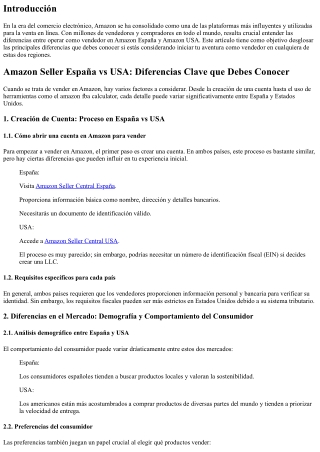 Amazon Seller España vs USA: Diferencias Clave que Debes Conocer