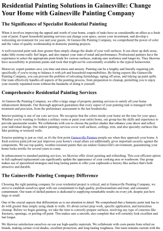 Gainesville Painting Company