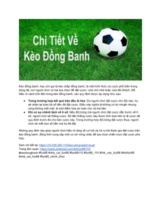 Cách Thắng Kèo Đồng Banh Tại Fun88 110_ Mẹo Đơn Giản Cho Người Mới