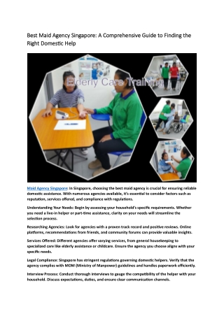 Best Maid Agency Singapore