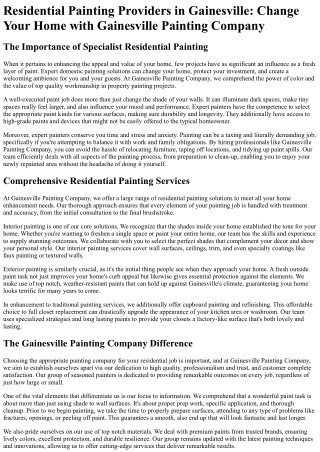 Gainesville Painting Company