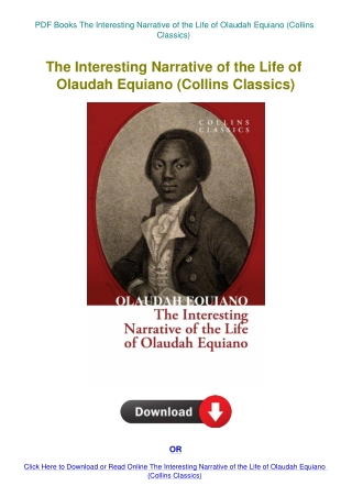 PDF Books The Interesting Narrative of the Life of Olaudah Equiano (Collins Classics)