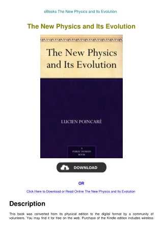 eBooks The New Physics and Its Evolution