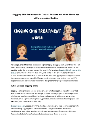 Sagging Skin Treatment in Dubai