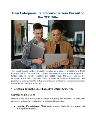Dear Entrepreneurs_ Reconsider Your Pursuit of the CEO Title