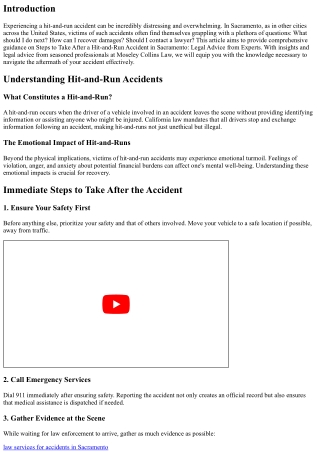 Steps to Take After a Hit-and-Run Accident in Sacramento: Legal Advice from Expe