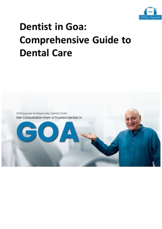 Find the best dentist in Goa: Trusted care & dental tourism