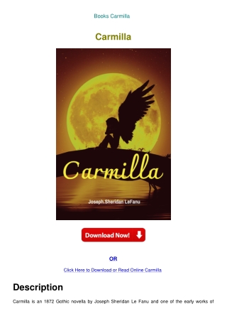 Books Carmilla