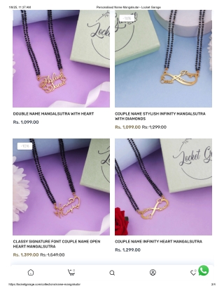 Personalised Name Mangalsutar