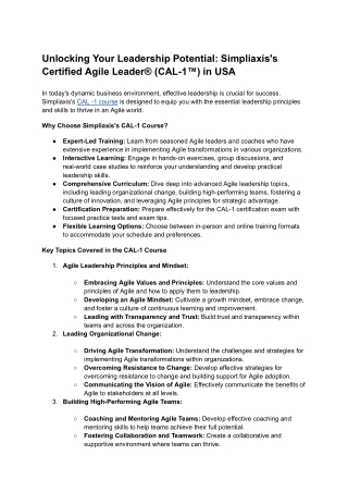(CAL-1™) Certification Course - Simpliaxis