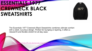 Essentials 1977 Crewneck Black Sweatshirts