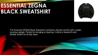 Essential ZEGNA Black Sweatshirt