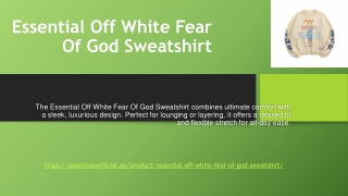 Essential Off White Fear Of God Sweatshirt