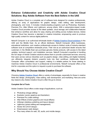 Enhance Collaboration and Creativity with Adobe Creative Cloud Solutions_ Buy Adobe Software from the Best Sellers in th