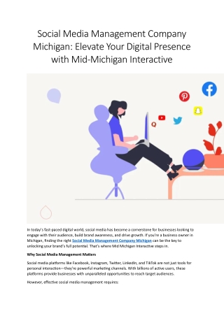 Social Media Management Company Michigan  Elevate Your Digital Presence with Mid-Michigan Interactive
