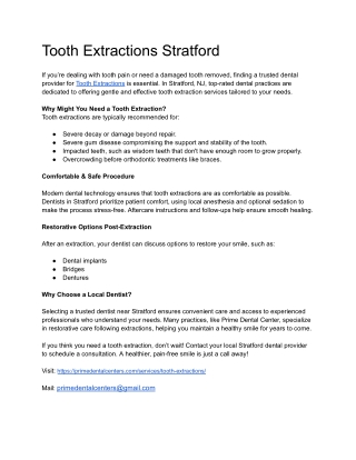 Tooth Extractions Stratford