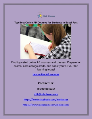 Top Best Online AP Courses for Students to Excel Fast