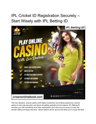 IPL Cricket ID Registration Securely – Start Wisely with IPL Betting ID