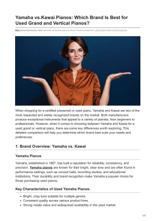 Yamaha vs Kawai Pianos Which Brand Is Best for Used Grand and Vertical Pianos