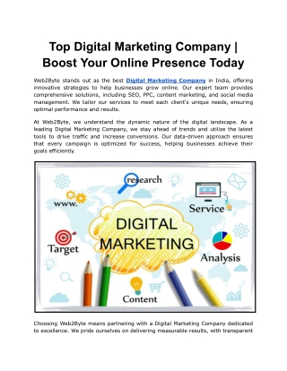 Top Digital Marketing Company | Boost Your Online Presence Today