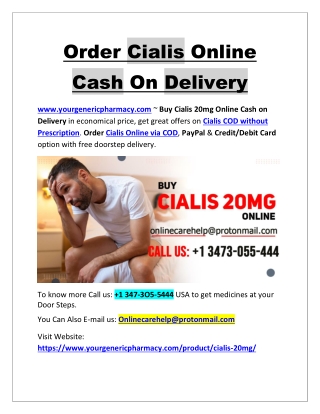 Order Cialis Online Cash On Delivery