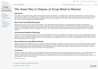 The Smart Way to Dispose of Scrap Metal in Munster