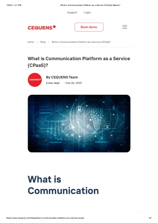 What is Communication Platform as a Service (CPaaS) Means_
