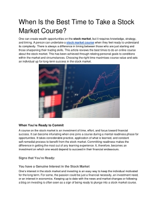 When Is the Best Time to Take a Stock Market Course_ - Google Docs