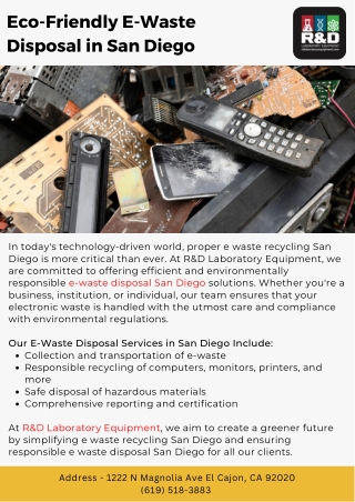 Eco-Friendly E-Waste Disposal in San Diego