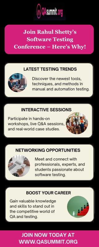 Join Rahul Shetty's Software Testing Conference at the QA Summit