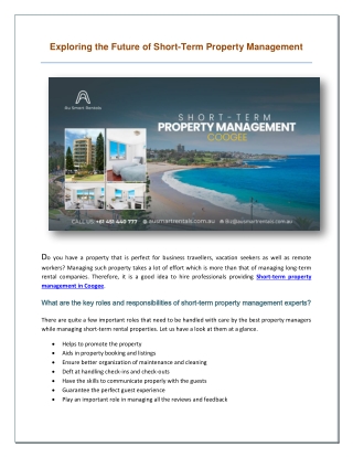 Exploring the Future of Short-Term Property Management