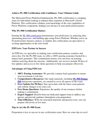 Ace Your PL-900 Exam the Easy Way