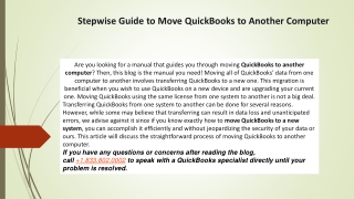 Move QuickBooks to Another Computer Without Losing Data