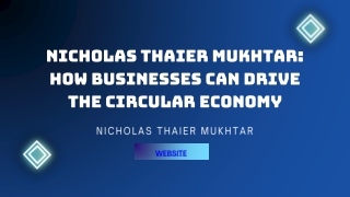 Nicholas Thaier Mukhtar How Businesses Can Drive the Circular Economy